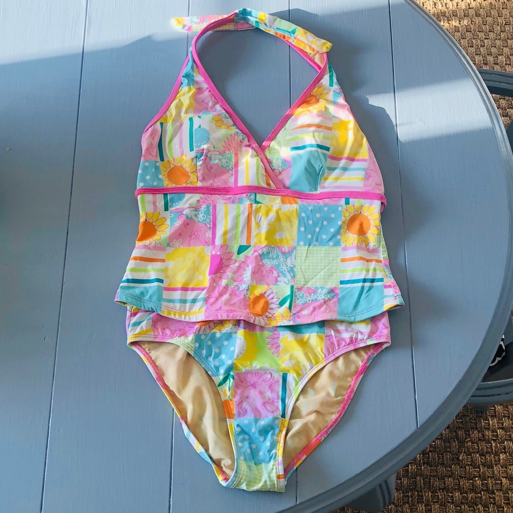 Lilly Pulitzer Patchwork Tankini swimsuit